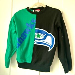 Seattle Seahawks Green and Black Sweater vintage crewneck